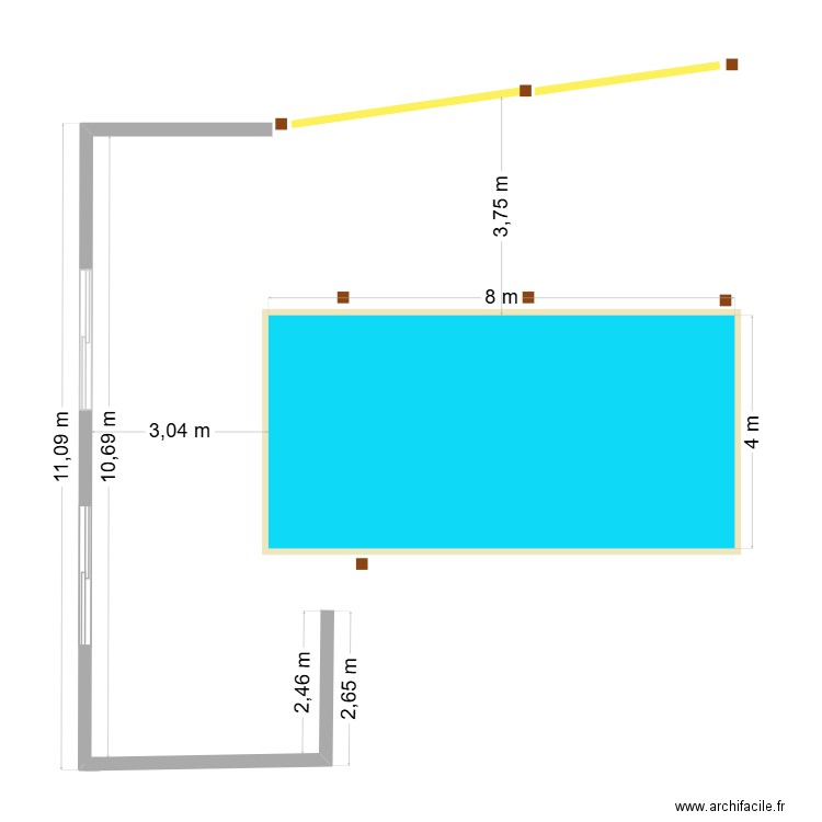 piscine. Plan de 0 pièce et 0 m2