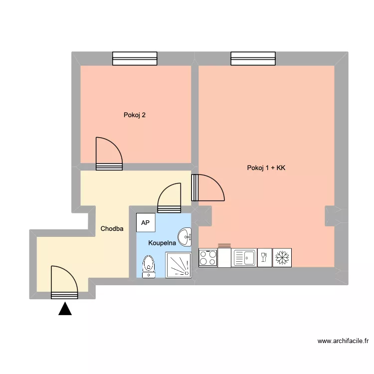 Hlavn&iacute; tř&iacute;da 707, byt 37. Plan de 11 Pièces et 170 m²