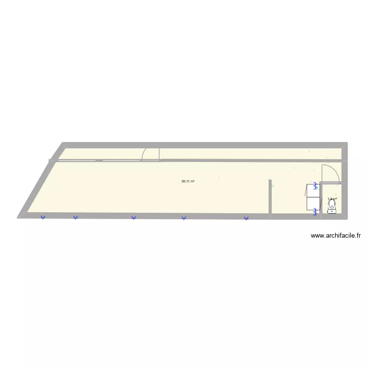 Rez commercial Enghien v2. Plan de 2 et 40 m² Rez commercial Enghien v2. Plan de 2 et 40 m²