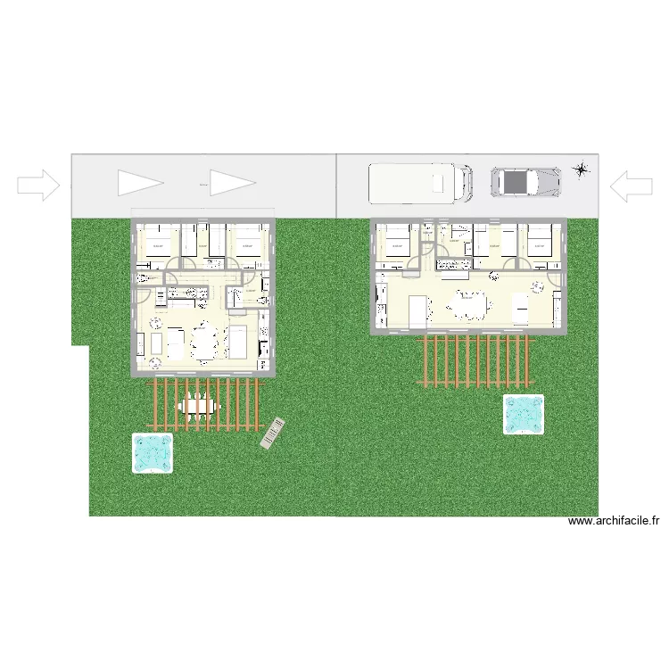 SPQ V5. Plan de 14 pièces et 126 m²