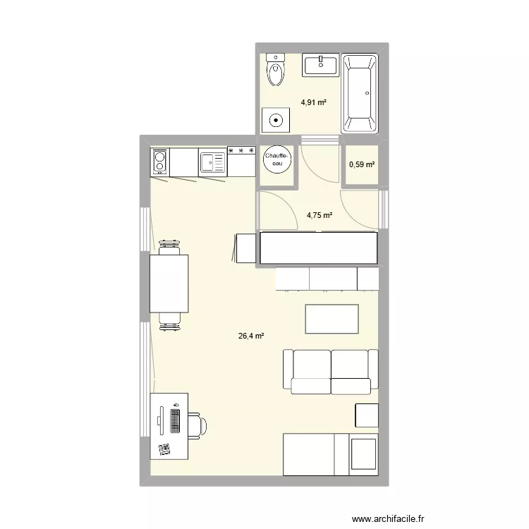 Appartement Tessa Lyon 2. Plan de 