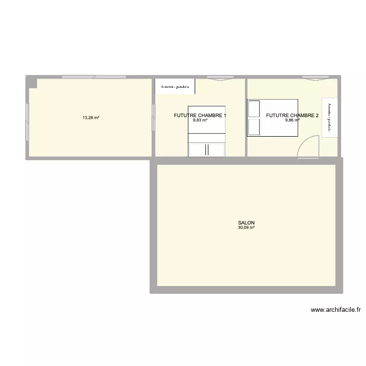 111. Plan de 4  et 63 m²