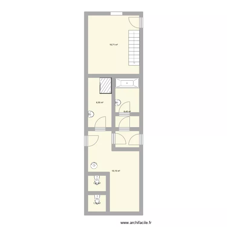 Commun La Ferme. Plan de 6 Pièces et 50 m² Commun La Ferme. Plan de 6 Pièces et 50 m²
