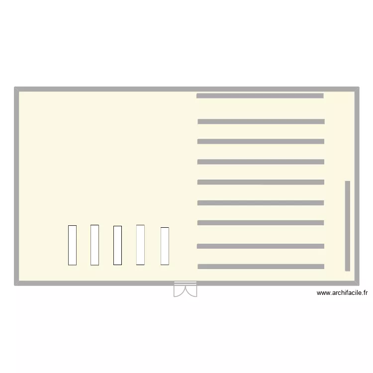 action. Plan de 1  et 242 m²