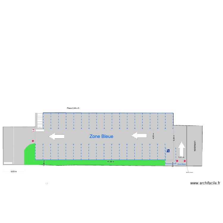 parking clottins V1. Plan de 0 pièce et 0 m2