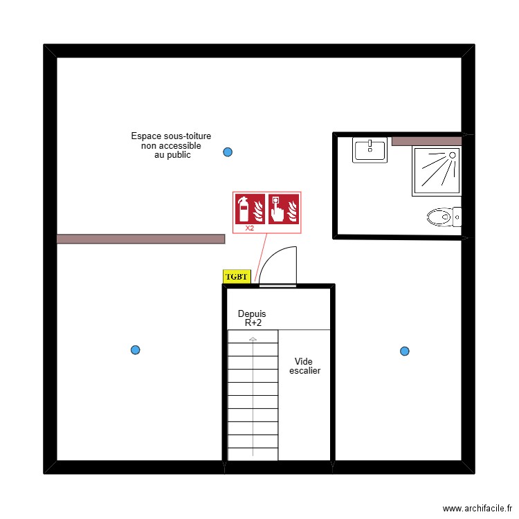 Tcap21 Etage 3 AVT MS. Plan de 3 pièces et 63 m2