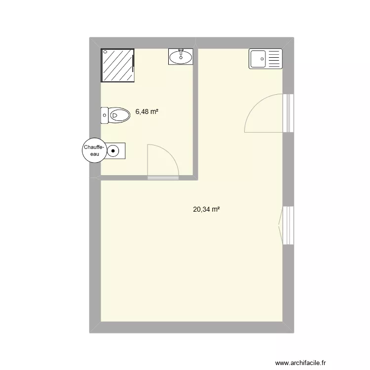 dependance-studio. Plan de 
