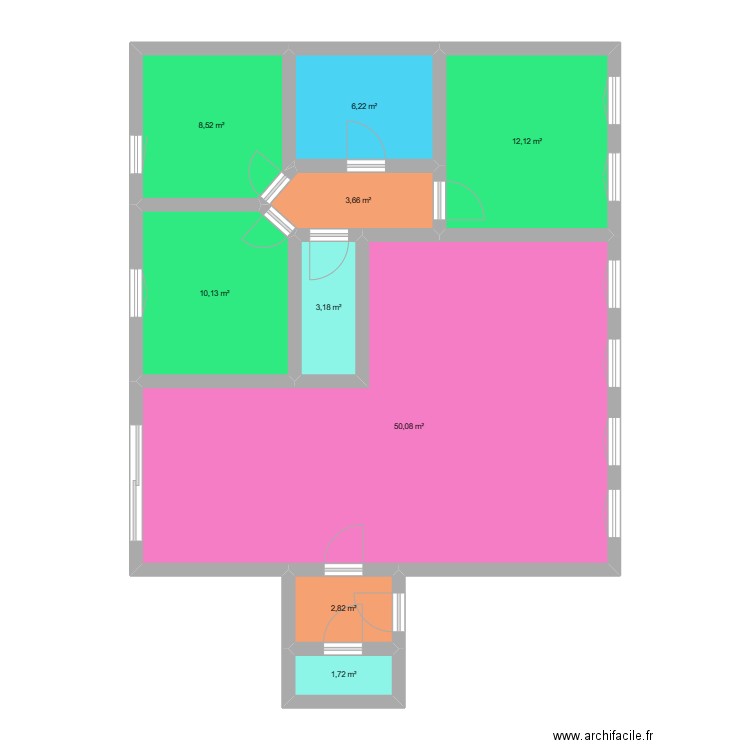 Xhaufflaire. Plan de 0 pièce et 0 m2