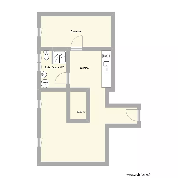87NCho. Plan de 4  et 50 m²