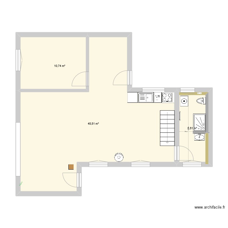 Chalet_agencement. Plan de 5 pièces et 126 m2