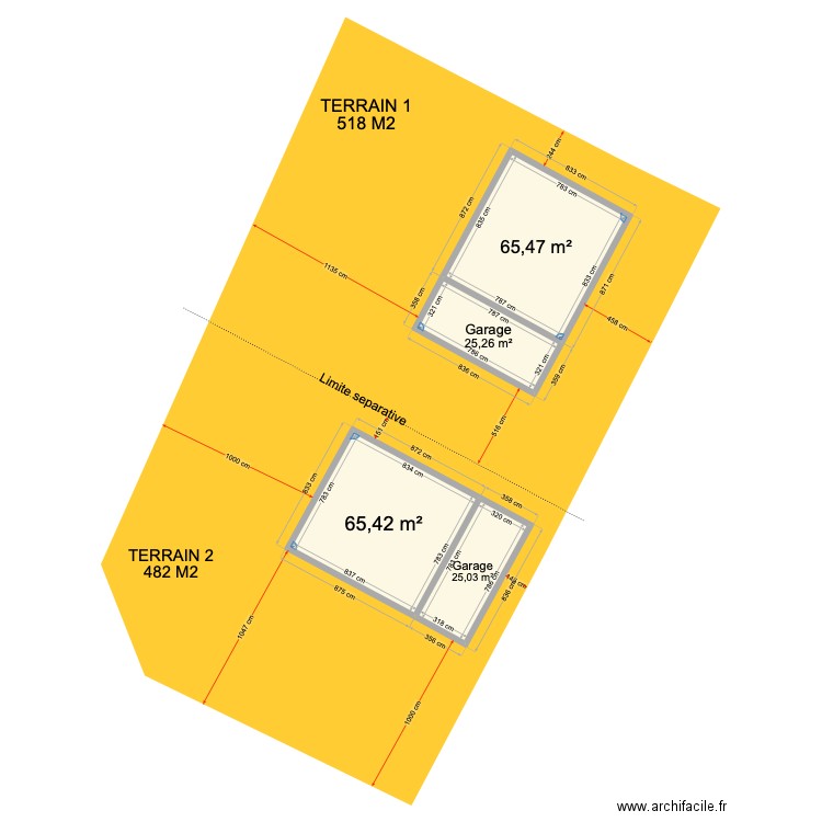 projet orgerus. Plan de 4 pièces et 181 m2