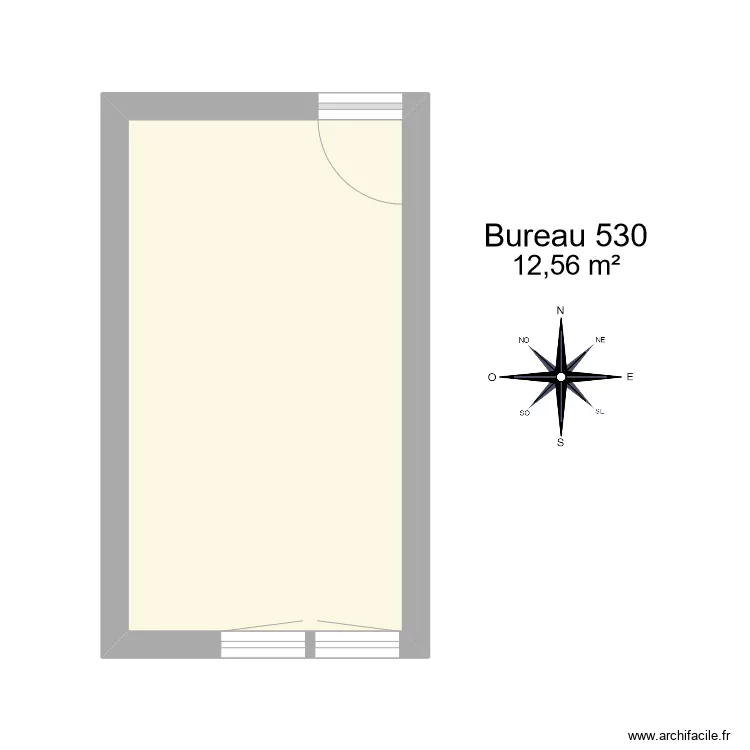 Bureau R 530. Plan de 