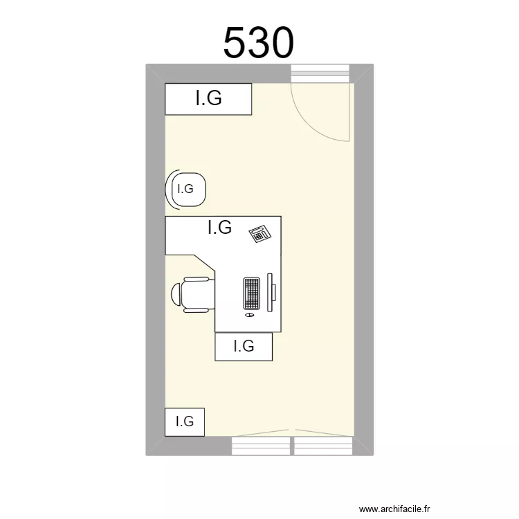 Bureau R 530 - I.GREGOIRE. Plan de Bureau R 530 - I.GREGOIRE. Plan de