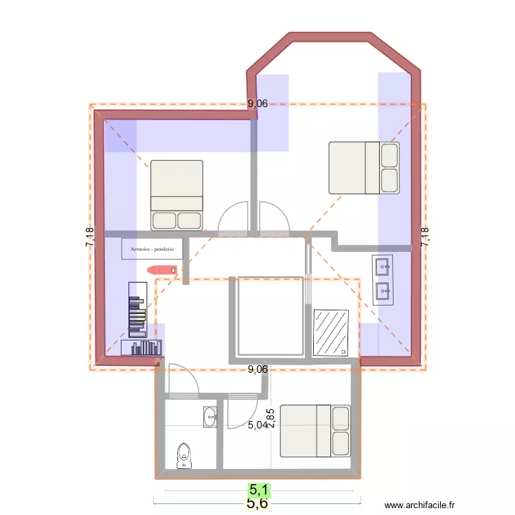 Routedesanges-ChienAssis-3D_Veranda_+1m_V3. Plan de 1 Pièce et 2 m² Routedesanges-ChienAssis-3D_Veranda_+1m_V3. Plan de 1 Pièce et 2 m²