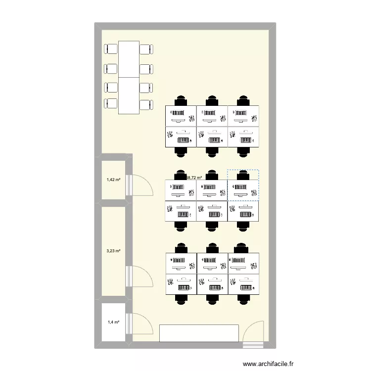 Bureaux St georges. Plan de 