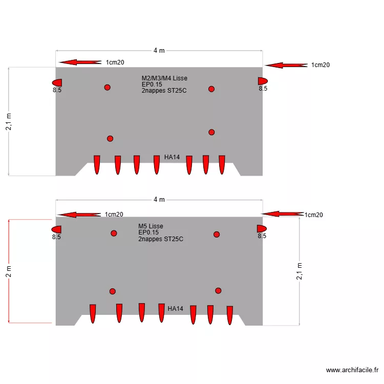 MUR FUMIERE 1. Plan de 