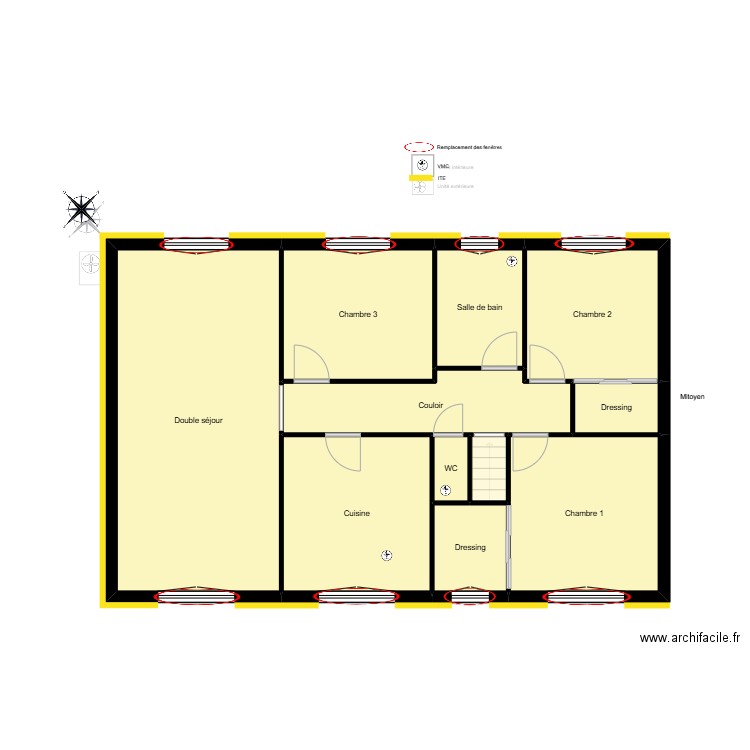PARMENTIER. Plan de 16 pièces et 190 m2