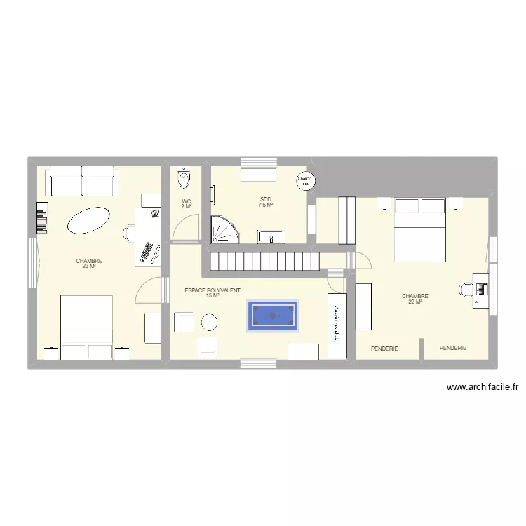 ETAGE ANHEE. Plan de 