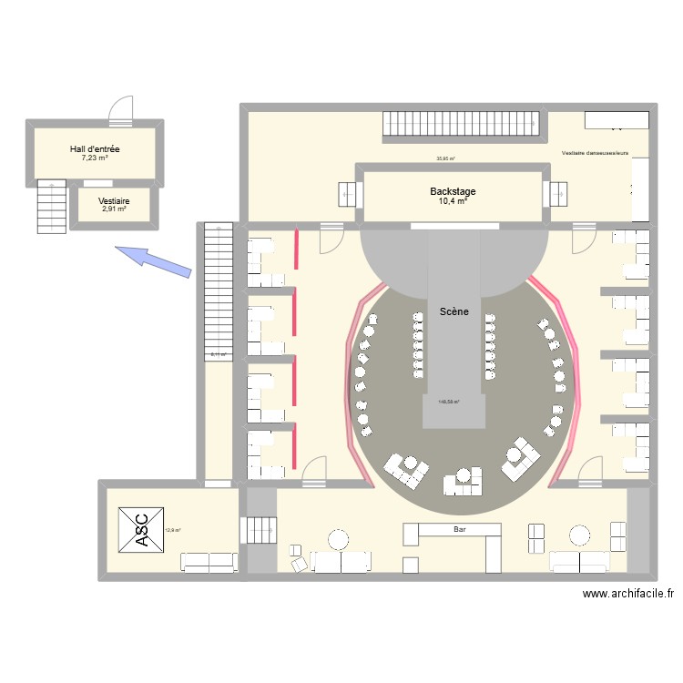 Vanilla Unicorn. Plan de 7 pièces et 226 m2