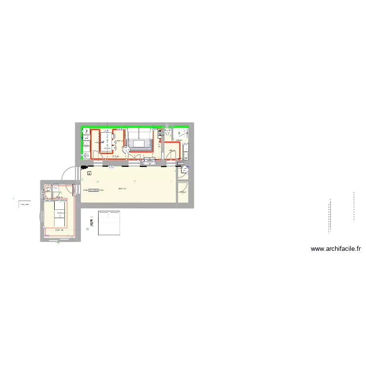 AppartEnsues V1.2. Plan de 9  et 62 m²