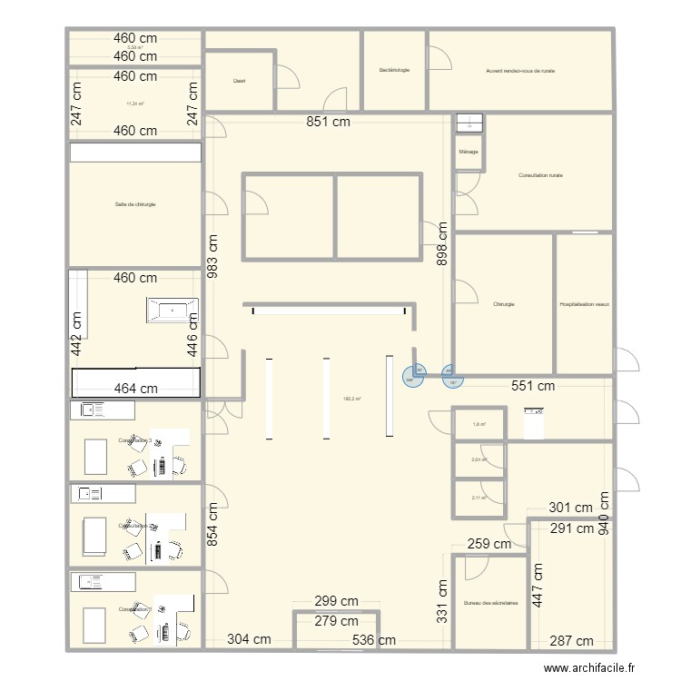 Clinique. Plan de 0 pièce et 0 m2