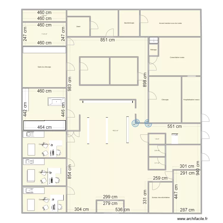 Clinique. Plan de 