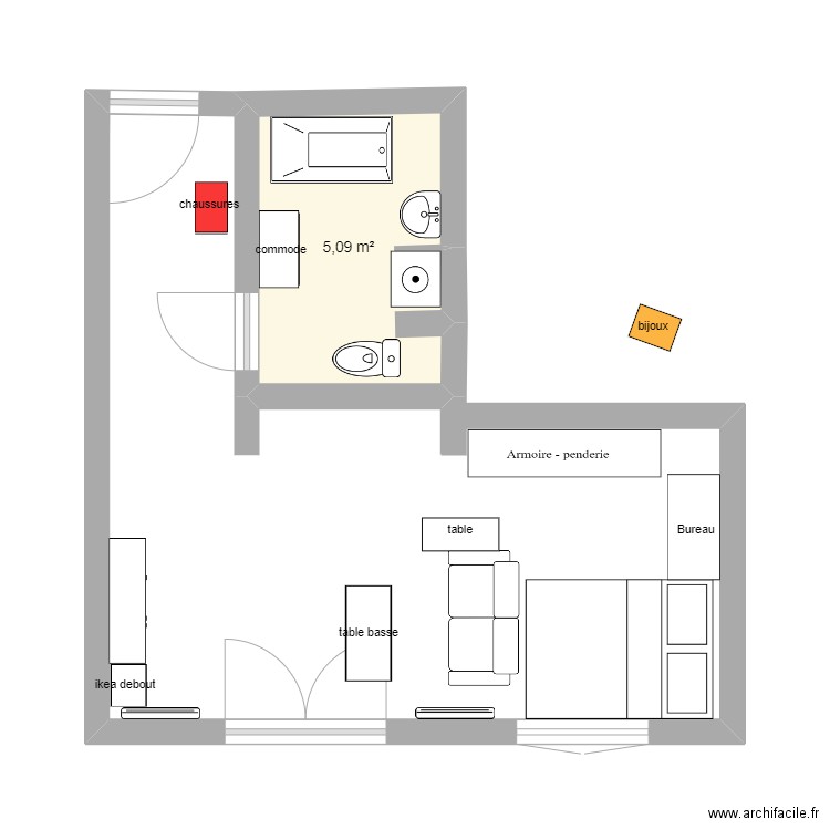appart. Plan de 0 pièce et 0 m2