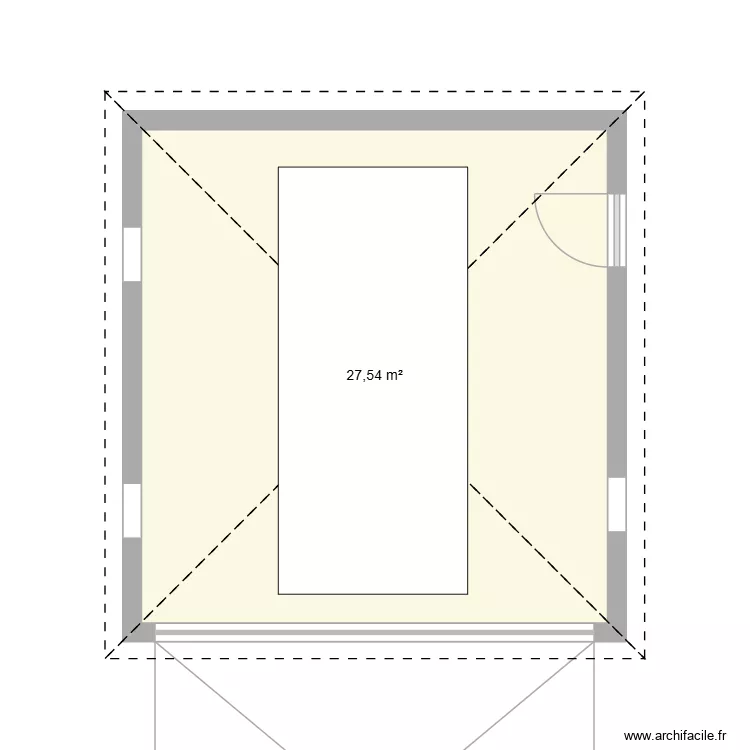 Garage. Plan de 1 et 28 m² Garage. Plan de 1 et 28 m²