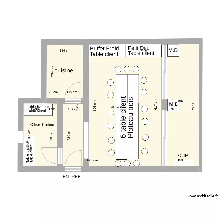 Albatros - 2er &Eacute;tage Gauche -18 Pax. Plan de 