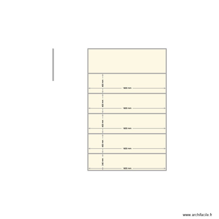 Placard. Plan de 6 pièces et 4 m2