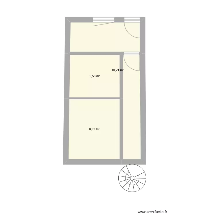 RDC. Plan de 4 et 25 m² RDC. Plan de 4 et 25 m²