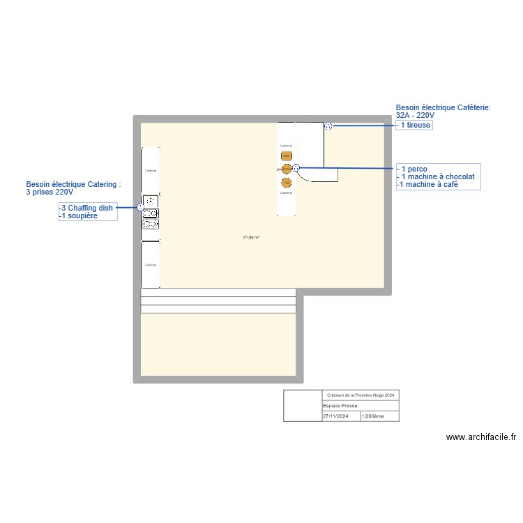 Espace Presse. Plan de 0 pièce et 0 m2
