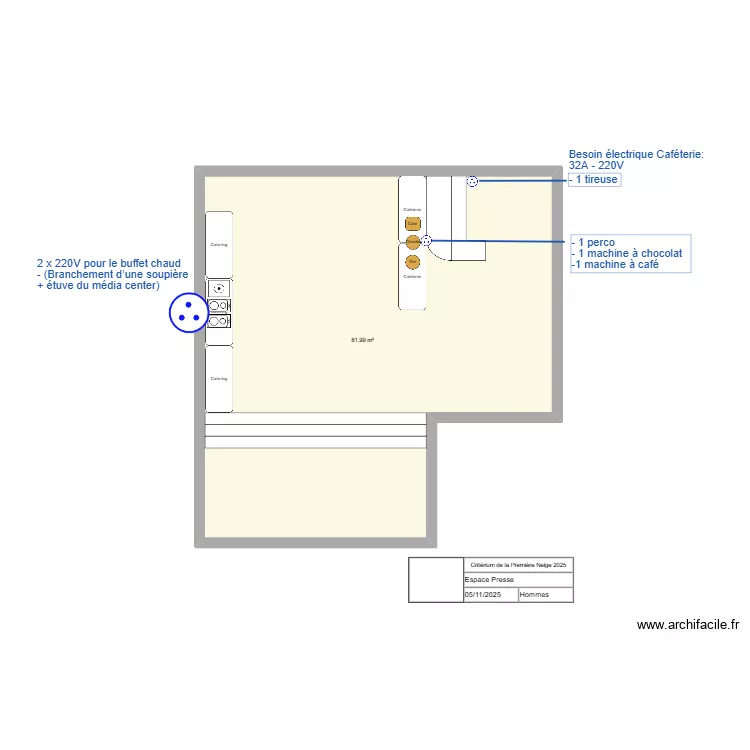 Espace Presse. Plan de 
