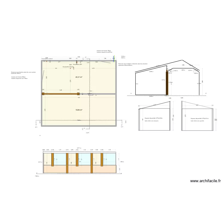 chalet maucras. Plan de 2 Pièces et 40 m² chalet maucras. Plan de 2 Pièces et 40 m²