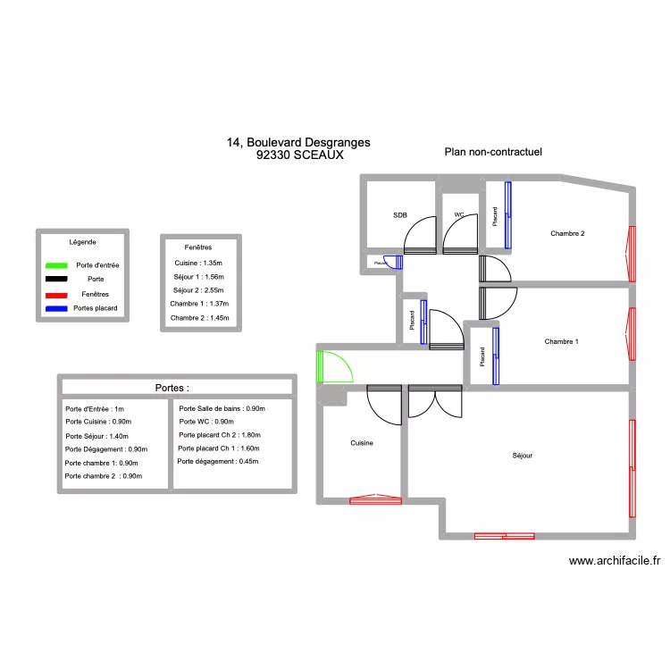 pantalon avec mesure . Plan de 