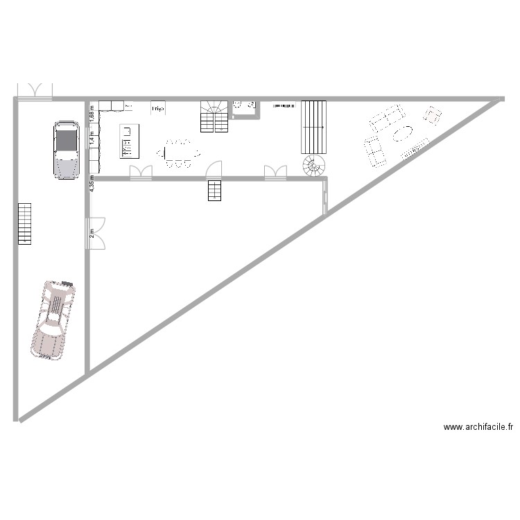 RDC. Plan de 0 pièce et 0 m2