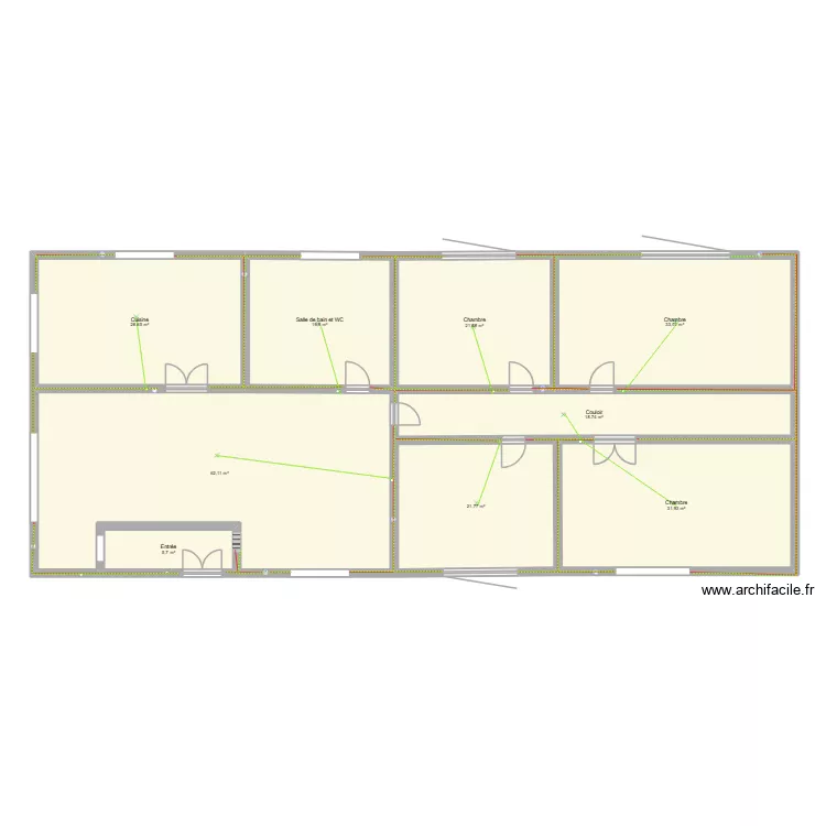 appartement Esaie. Plan de 9  et 243 m²