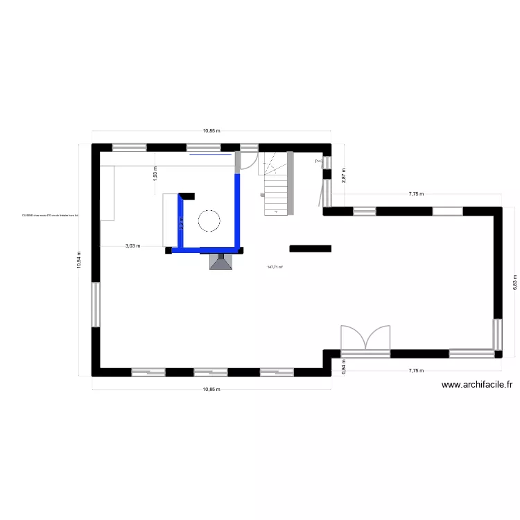 VALIOUD R1 V3. Plan de 1  et 148 m²