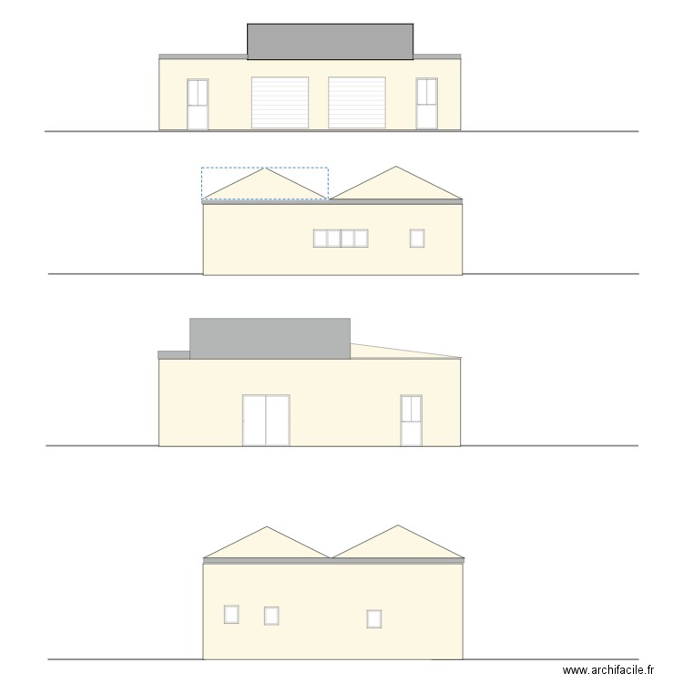 batiment principal facade. Plan de 0 pièce et 0 m2