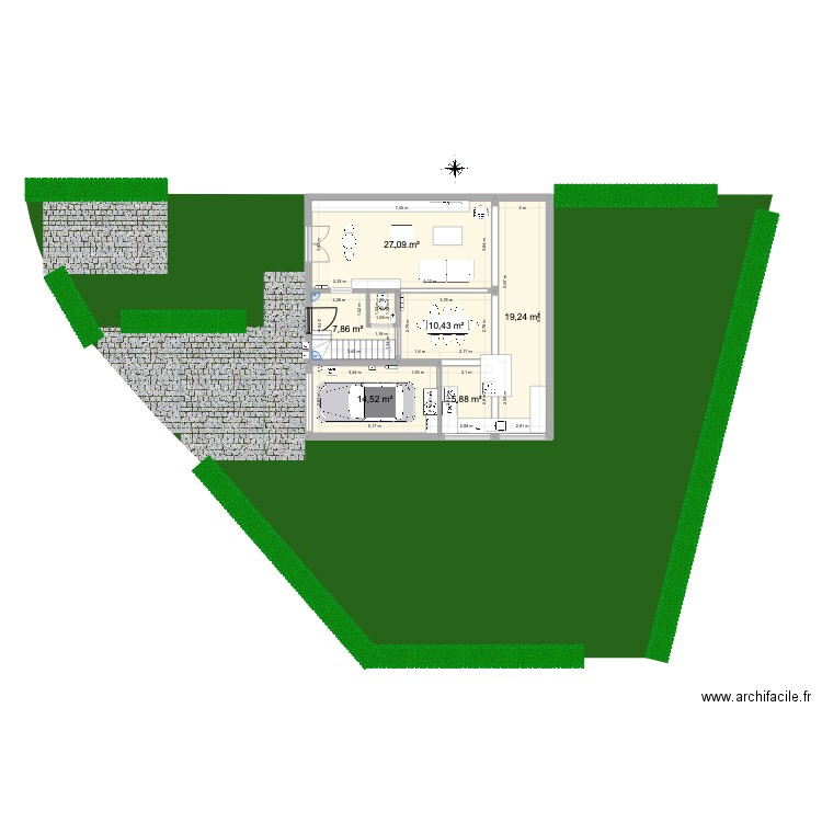 Chéreng - test. Plan de 8 pièces et 102 m2