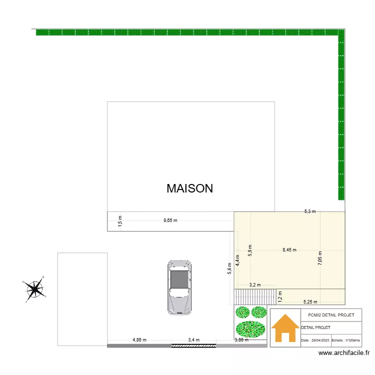 Terrasse Garage Messigny 1. Plan de 