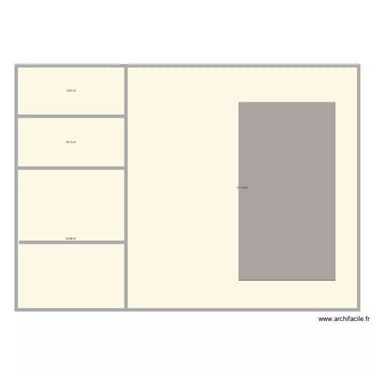 ATELIER V2. Plan de 4  et 307 m²