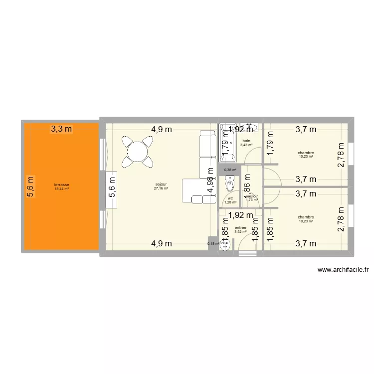 appart julie. Plan de 0 pièce et 0 m2