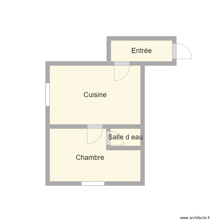 2409 VILLAIN R+2 1. Plan de 4 pièces et 8 m2