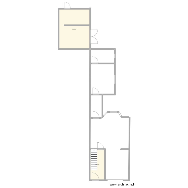 Benedenverdieping Waregem Bessemstraat 25. Plan de 0 pièce et 0 m2