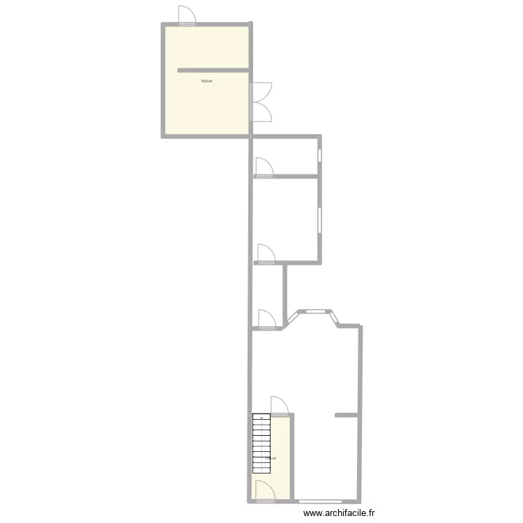 Benedenverdieping Waregem Bessemstraat 25. Plan de 