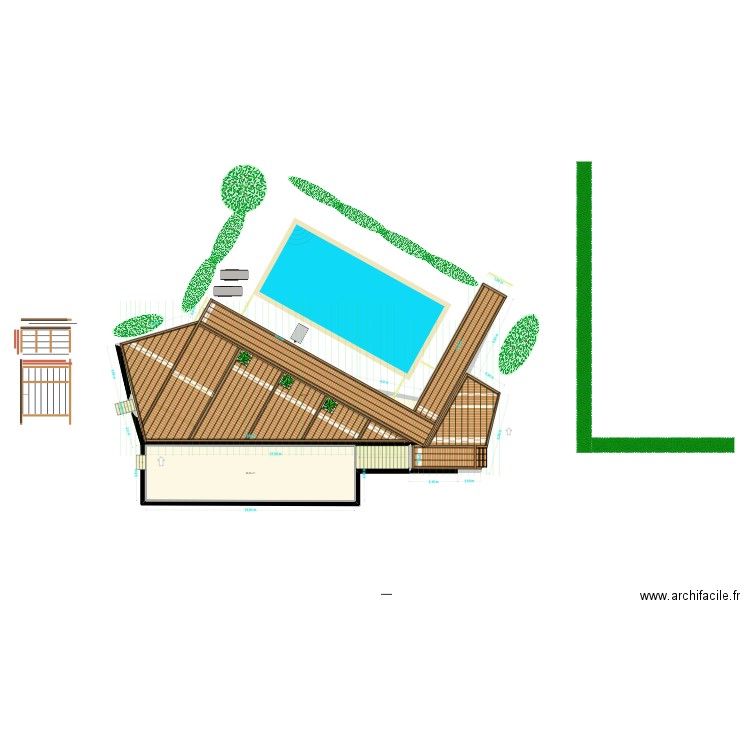 Terrasse Fourquies lamb. Plan de 2 pièces et 191 m2