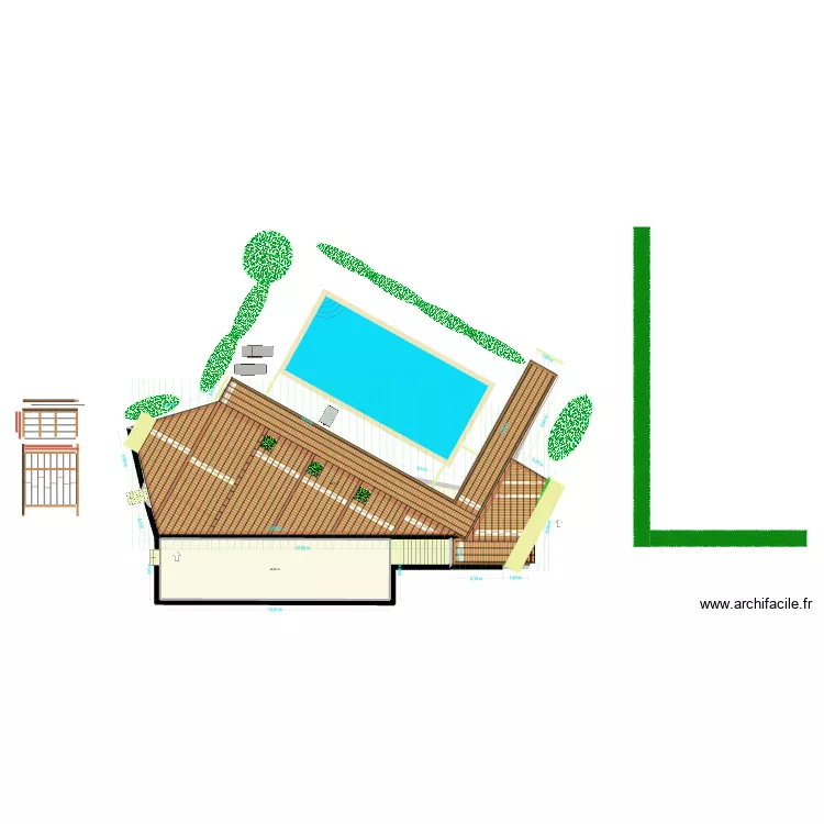 Terrasse Fourquies lamb. Plan de 2 pièces et 191 m²