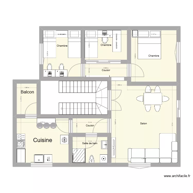 project Rahma01. Plan de 9  et 73 m²