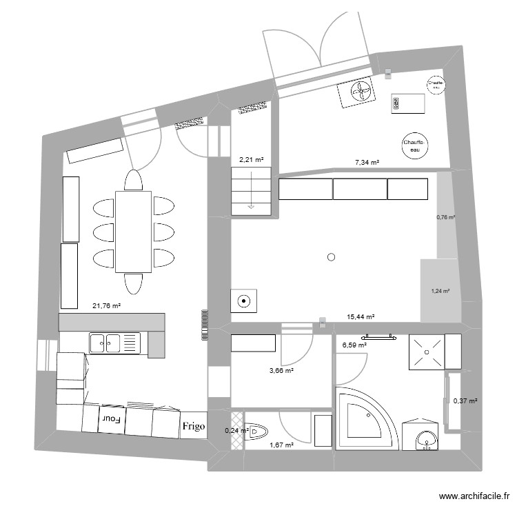 Maison Pascaline niveau 1. Plan de 0 pièce et 0 m2